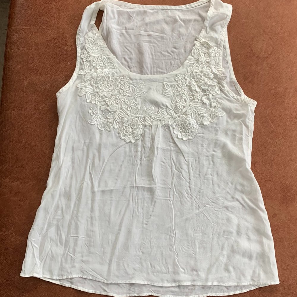 Lightweight White Tank, Women's Med